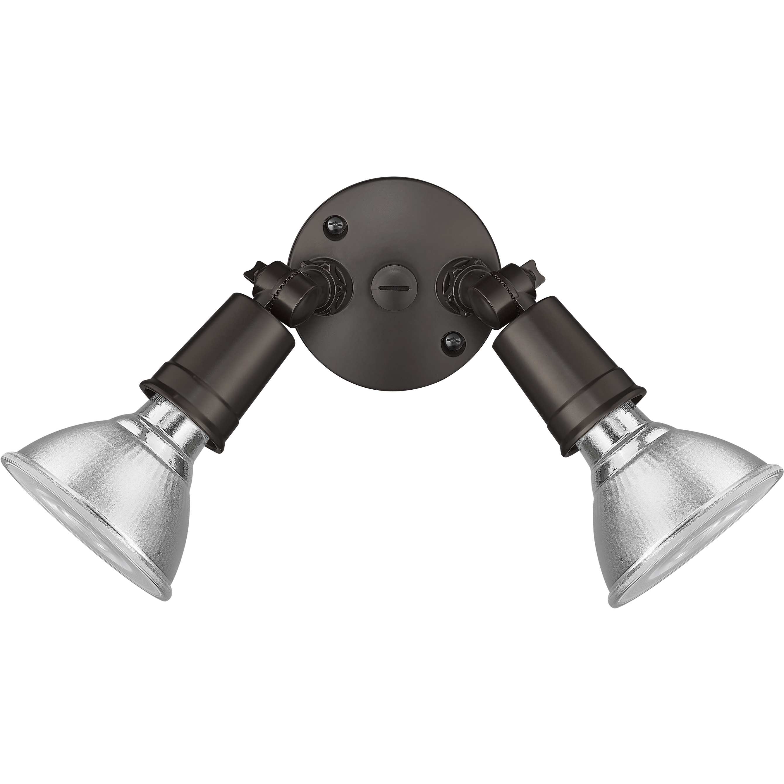None 2 Light 4.75 inch Powder Coated Bronze Outdoor Security Flood Light